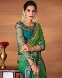 TFH D.NO 6211 INDIAN WOMEN EMBROIDERY WORK PARTY WEAR SAREE