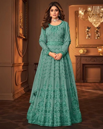 Wedding Indian Soft Silk Gown For Women Pakistani Party Wear Gown Designer  Gown | eBay