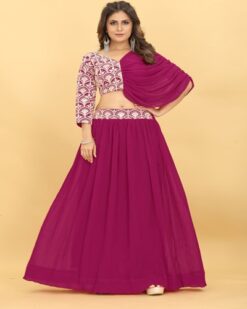 Designer Heavy Georgette Drapping Style Lehenga Choli Collection