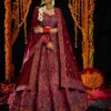 Royal Wedding Bridal Zarkan Semi Stitiched Lehenga Choli Dupatta