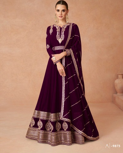 Maroon Eid Special Anarkali Dress 3992