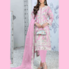 Pink Heavy Embroidered Muslim Designer Organza Pakistani Pant Suit Indian Woman Cocktail Dress