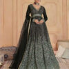 Royal Black Trendy Zari Embroidere Anarkali