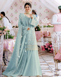 Sky Blue Embroidered Pakistani Sharara Garara Suit Trendy Pakistani Dress HIT Wedding Wear