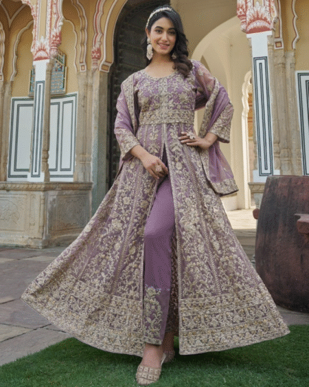 Pure Butterfly Net Designer Festival Wear Anarkali Style Suit