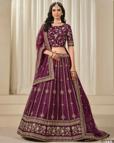 Sequins Work Designer Art Silk Lehenga choli & Dupatta