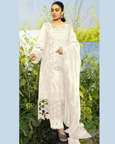 Heavy Cotton Designer Pakistani Style Straight Salwar Kameez