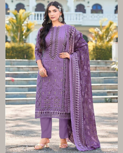 Pure Cotton Printed Pakistani Style Straight Salwar Kameez