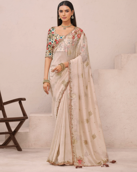 Party Wear Latest Designer Border Fancy Saree