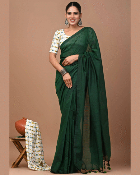 New Arrival Summer Khadi Cotton Saree with Blouse