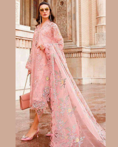 Embroidered Designer Georgette Pakistani Style Straight Salwar Kameez