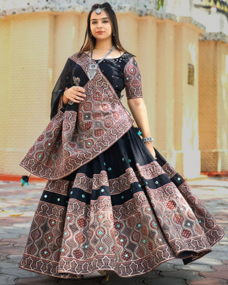 BALAJI EMPORIUM Crepe Silk Printed Chaniya Choli for Navratri Season