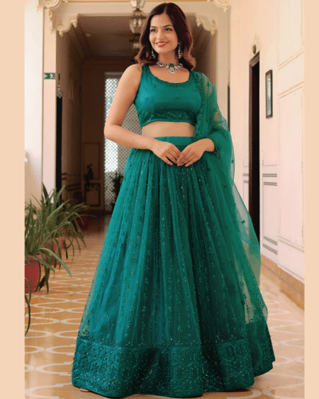 Art Silk Designer Sequins Embroidery Lehenga Choli for Party