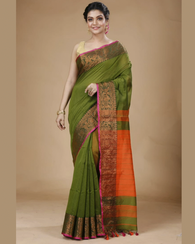 Women's Festival Special Bagru Handloom Cotton Silk Saree