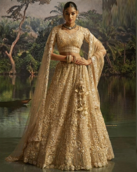 Soft Net Zarkan Work Lehenga Choli for Wedding Wear