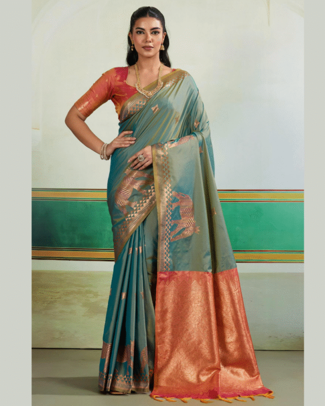 Pure Silk Handloom Weaving Saree for Women