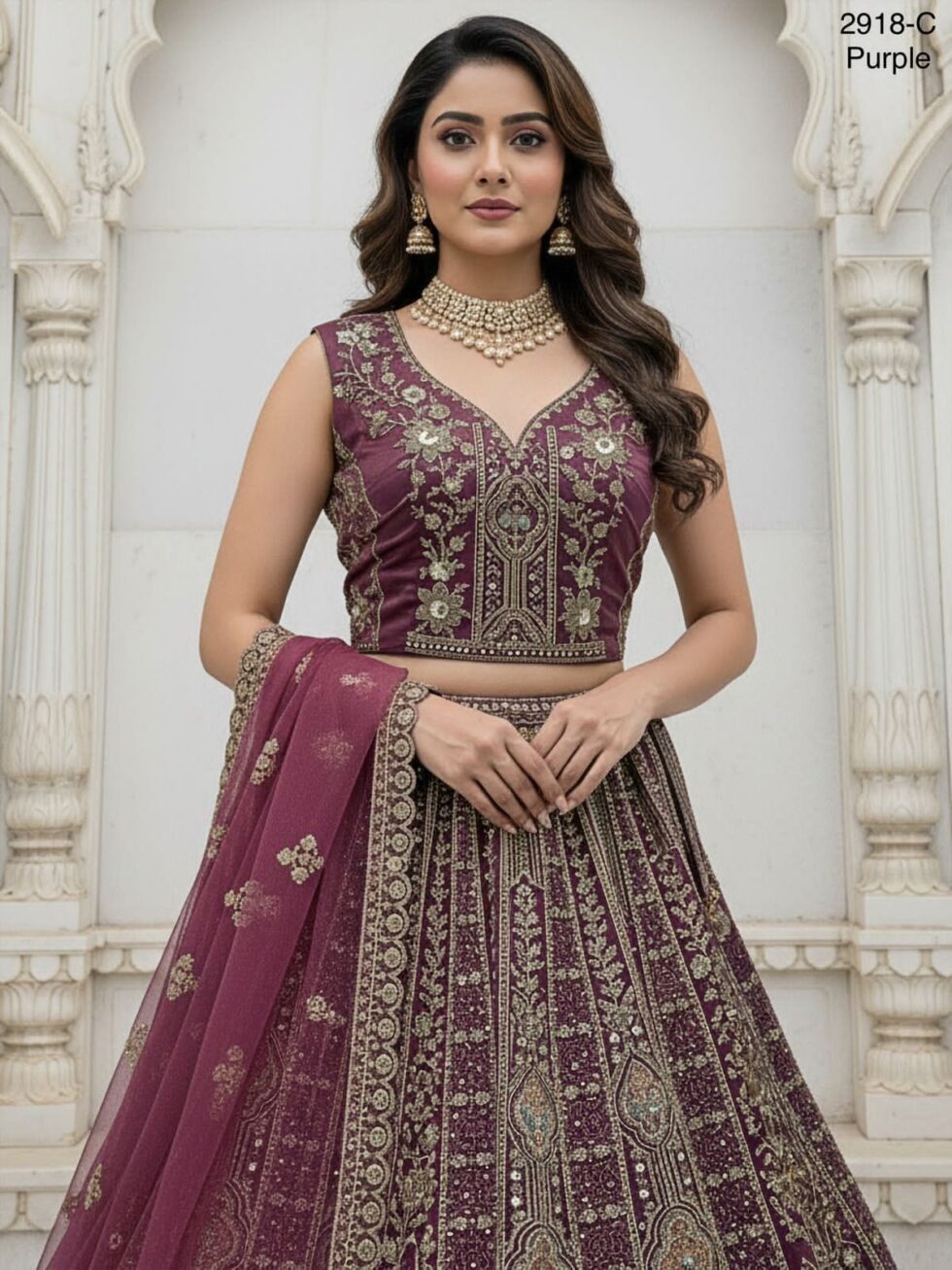 Organza Embroidery Designer Party Wear Lehenga Choli Balaji Emporium