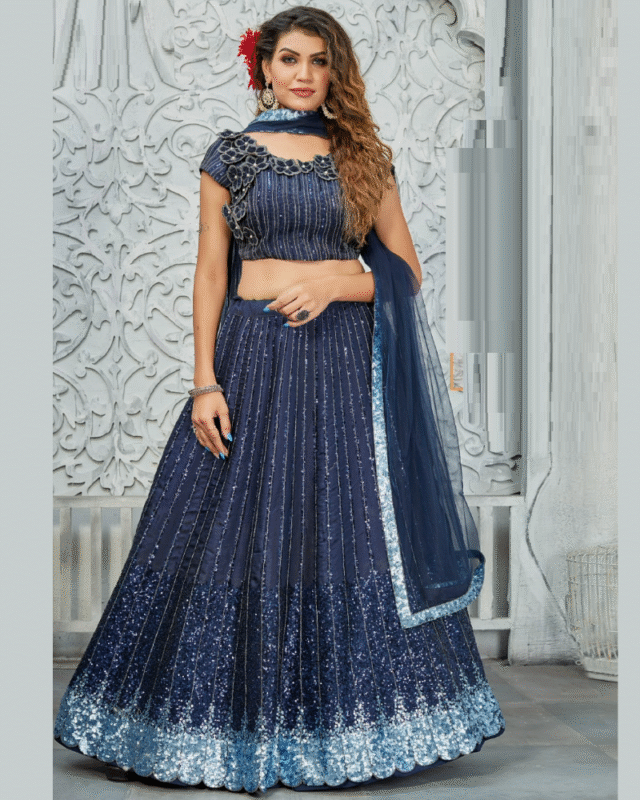 Satin Silk Party Wear Western New Designer Lehenga Choli