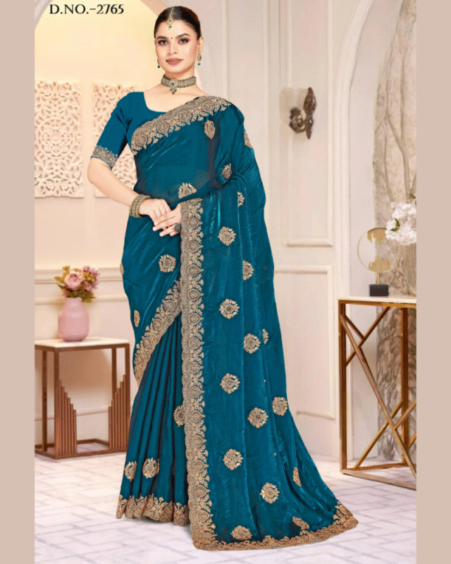 Indian Women Latest Designer Fendy Satin Silk Saree