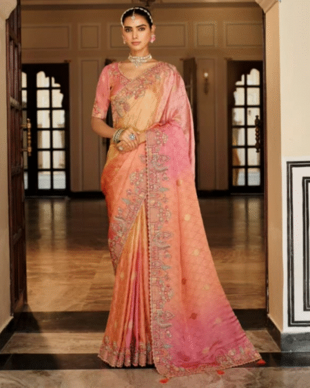 Indian Wedding Wear Designer Soft Silk Saree with Blouse