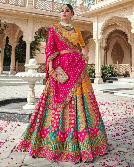 Wedding Wear Premium Banarasi Silk Bridal Lehenga Choli