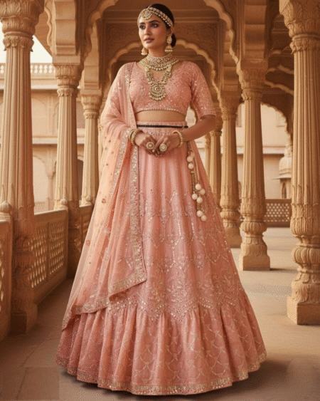 Festival Wear Sequins Embroidery Work Lehenga Choli