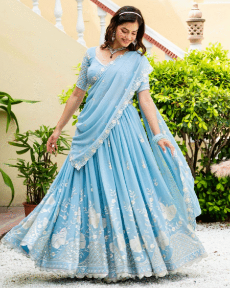 Traditional Sangeet Special Faux Georgette Lehenga Choli