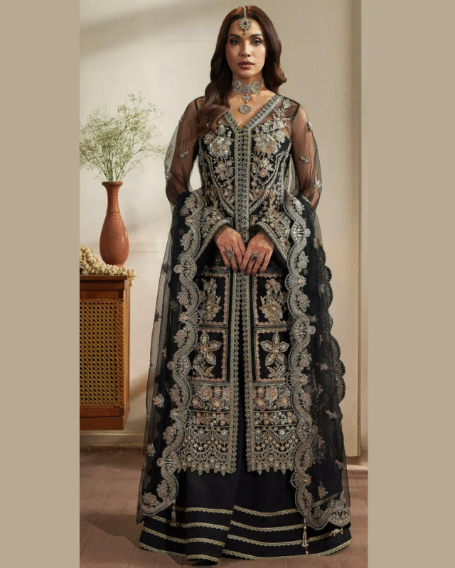 Georgette Designer Pakistani Style Salwar Suit for Embroidered