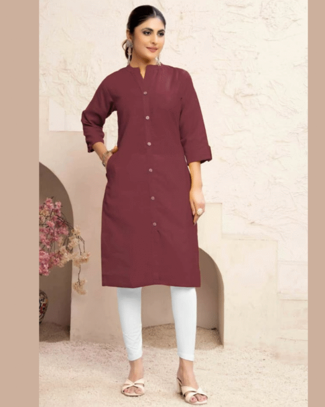 Formal Wear Designer Magic Cotton Kurti with Pocket