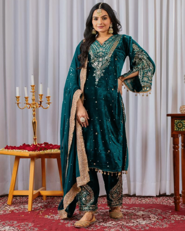 Winter Special Designer Heavy Pure Viscose Velvet Suit