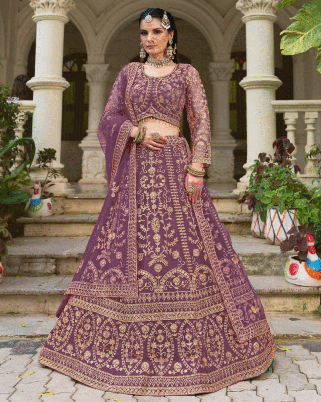 Pure Butterfly Net Wedding Seasons Lehenga choli