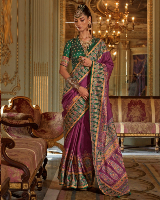 Traditional Silk Designer Luxury Printed Saree with Blouse