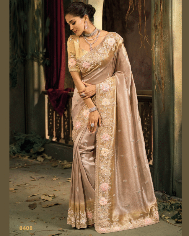 Indian Women Chiffon Fancy Saree for Party Wear