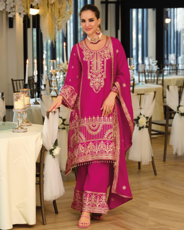 Eid Special Embroidery Designer Heavy Chinon Salwar Suit