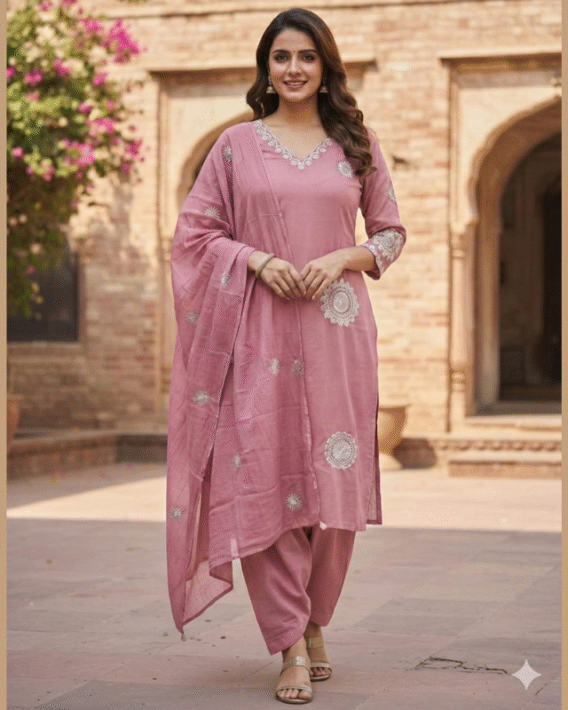 Indian Women Cotton Ethnic Wear Designer Kurti Set